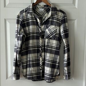 Columbia Cotton Flannel Button Front Shirt Sz L